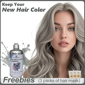 Silver Hair Dye Shampoo,Natural Henna Hair Dye, Silver Hair Dye Flax Gray for both men and women, Long lasting color in 5-10 minutes, Instant Color Replenishing Fixed Color Dyeing Shampoo  Haircare Balayage Highlights