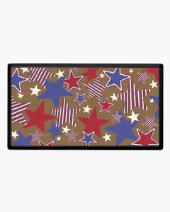Patriotic Stars Multicolor Large Doormat