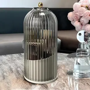 Durable multi-function rotating storage box, rotatable inner cylinder, can be used for makeup brushes, toothbrushes, Rotatable Cosmetic Organizer