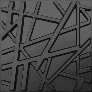 33 Pack 3D Wall Panels for Interior Wall Decor, 12''x12'' Black Accent Textured Wall Panels, Wall Covering Panles for Living Room, Gaming Room, TV Background, Cover 32 Sq.Ft