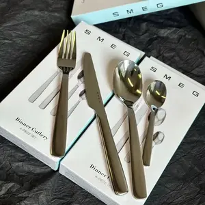 Smeg High-End Cutlery Set, Utensils, Dinner Sets, Tableware Set, Dinnerware Set, 316 Stainless Steel, Durable Elegant Dining Accessories, Perfect for Home and Restaurant Use