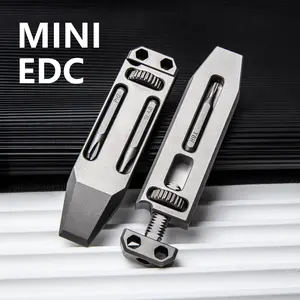 Titanium Alloy Pry Bar Tool, Mini Decorative Keychain, Multifunctional Screwdriver Pocket Tool, Outdoor Camping Compact Daily Carry Tool, Outdoor Multifunctional Tools