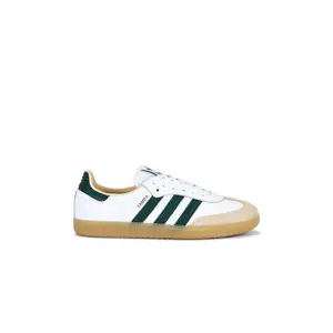 adidas Originals Samba Og Sneaker in White, Core Green, & Gum3