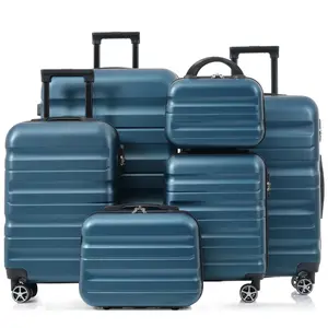 [Fahuac] 6-Piece ABS Hardshell Luggage Set – Lightweight & Durable Suitcases with Dual Spinner Wheels – Carry-On & Check-In Sizes (12"/14"/16"/20"/24"/28") – For Travel & Business – TSA Lock – Nestable Storage