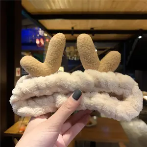 [1PC] Cute Plush Spa Headband for Washing Face, Soft Skincare Makeup Headband for Women & Girls, Funny Animal Hair Band for GRWM Routine, Aesthetic Bath Headwrap