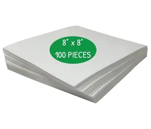 H.B.I. PRODUCTS Cut Away Embroidery Stabilizer 8" x 8" – 2.5 Ounce Cutaway for Machine Embroidery 100 Pieces Fits 4 x 4 hoops