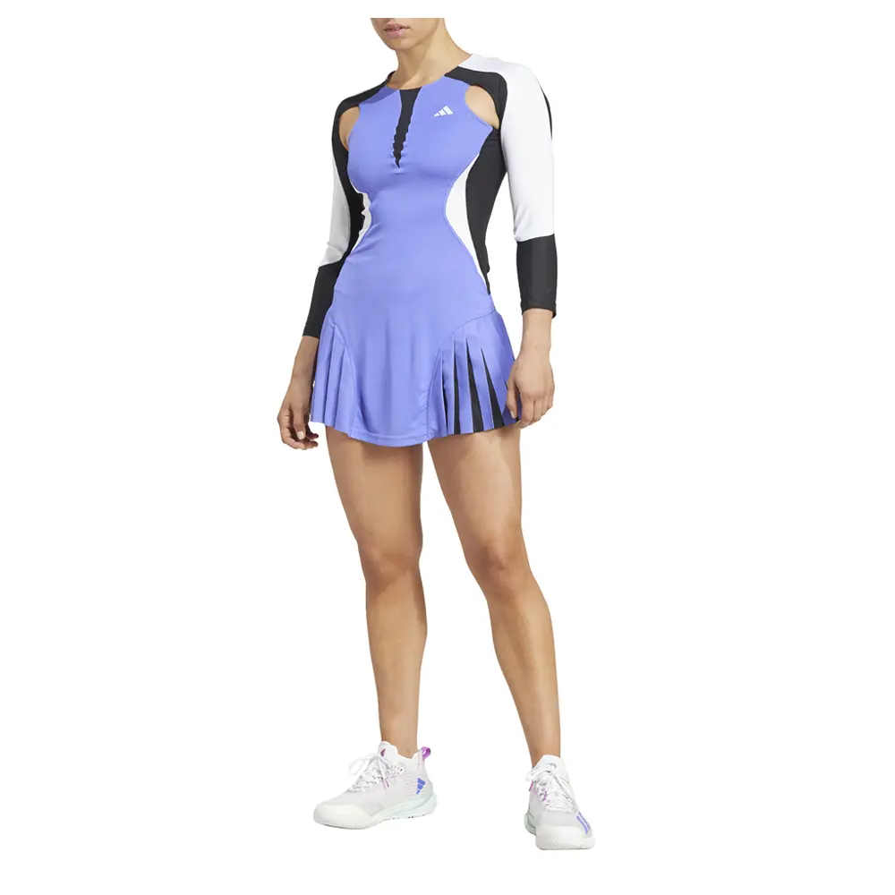 adidas Womens Pro Aeroready Long Sleeve Premium Dress Tennis Casual Casual - Blue
