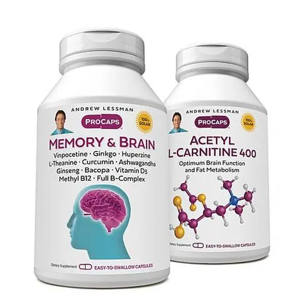 Andrew Lessman Memory and Brain with Acetyl L-Carnitine Kit - 60 Capsules Each