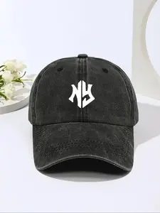NY Letter Printing Baseball Cap, Casual Outdoor Sports Hat for Men & Women, Vintage Trendy Dad Hat for Daily Wear