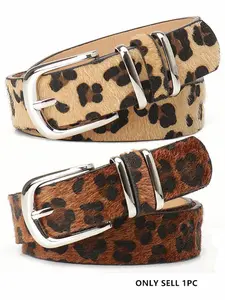 New Leopard Print Belt for Women, Casual Dress Belt, Fashionable European Style, Versatile Waistband, Modern Trendy Design, Perfect for Casual and Formal Wear