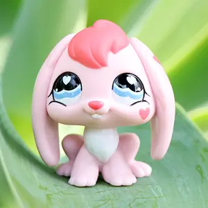 Rare Old Original Bunny #557 Action Figure Toy Stand for Kids Adorable Collectible Pet Shop Animal Christmas Birthday Gift Tiny Cute Room Decor Viral Holiday Present Festive
