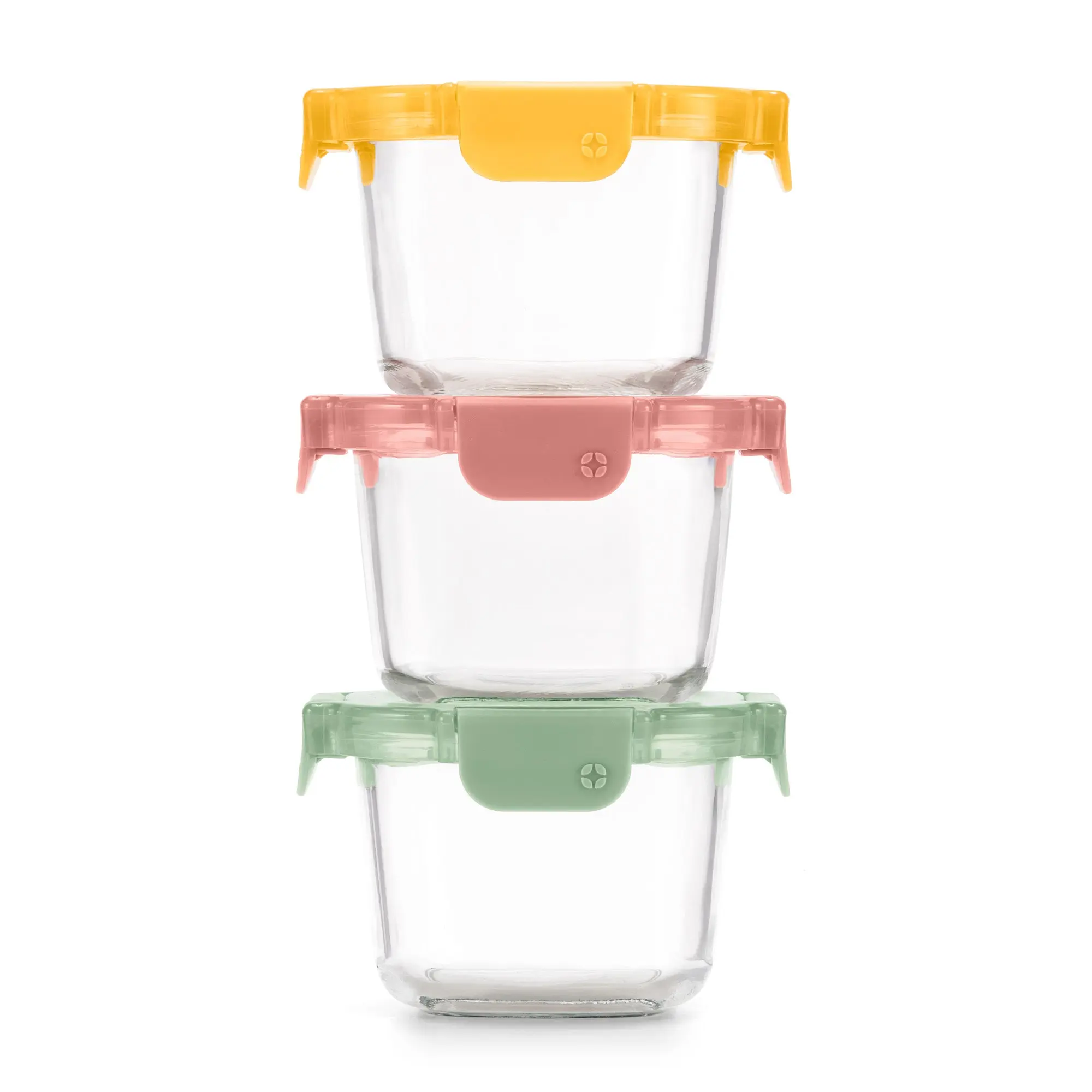 Ello Color Lock® Glass 2 Cup Round 6pc Set Ello Color Lock® Glass 2 Cup Round 6pc Set