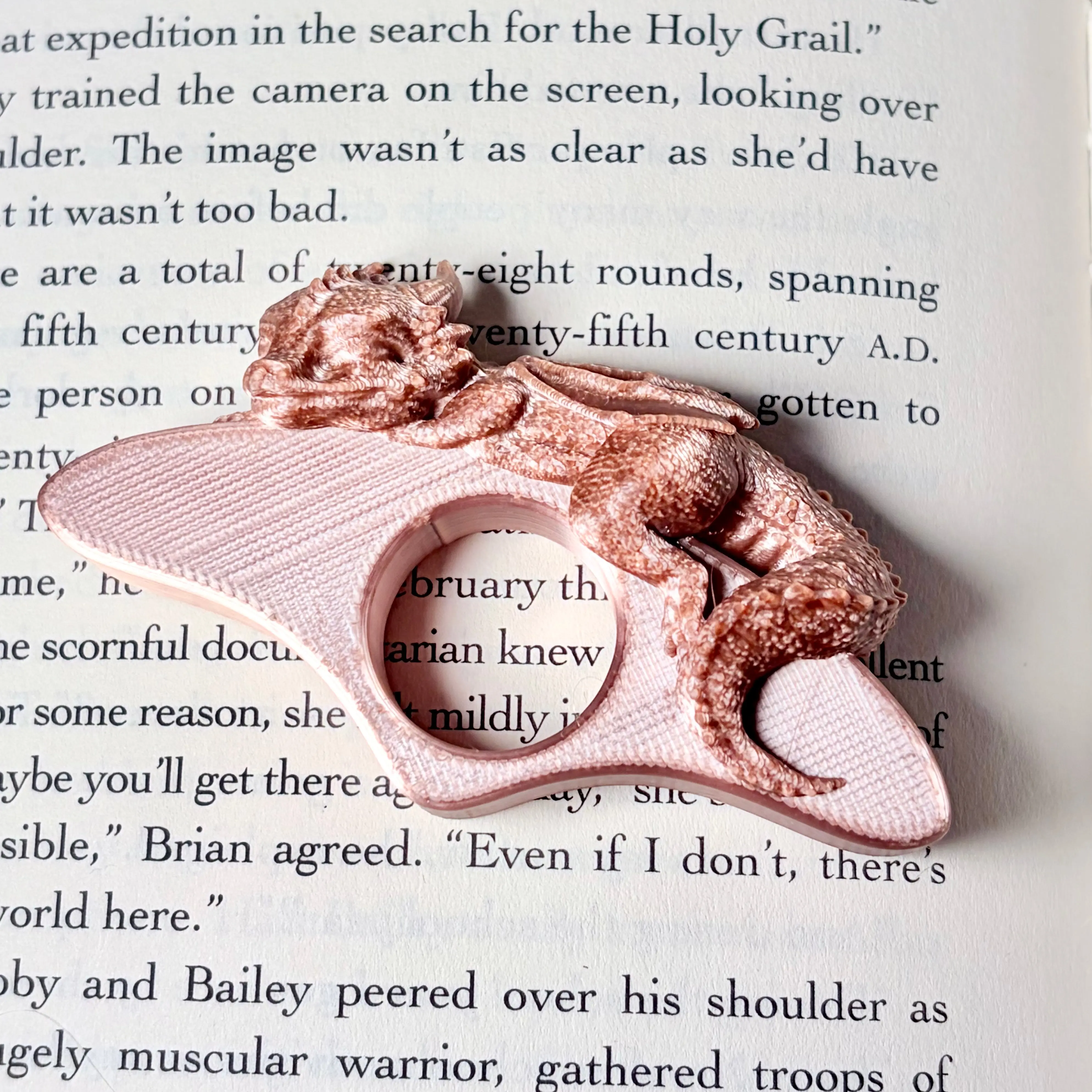 Cute Dragon 3d Printed Thumb Book Holder Cute Dragon 3d Printed Thumb Book Holder
