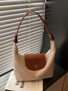 Women's Single Shoulder Tote Bag with Solid Color Zipper Closure, Fashionable and Versatile, Casual Simple Design for Daily Use, Casual Commuter Bag