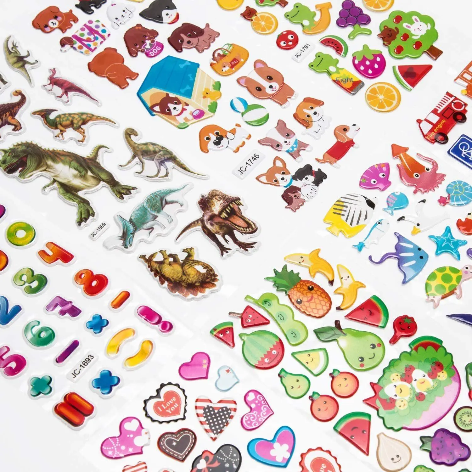 Cartoon Pattern Diy Craft Sticker, 500pcs/20 Sheets 3d Designs Letter & Number & Butterfly Sticker, Diary Sticker, Reusable Sticker for Notebook & Laptop, Scrapbooking Stickers, Sticker Packs, Funny Stickers, Self Adhesive Stickers, Adhesive Decals