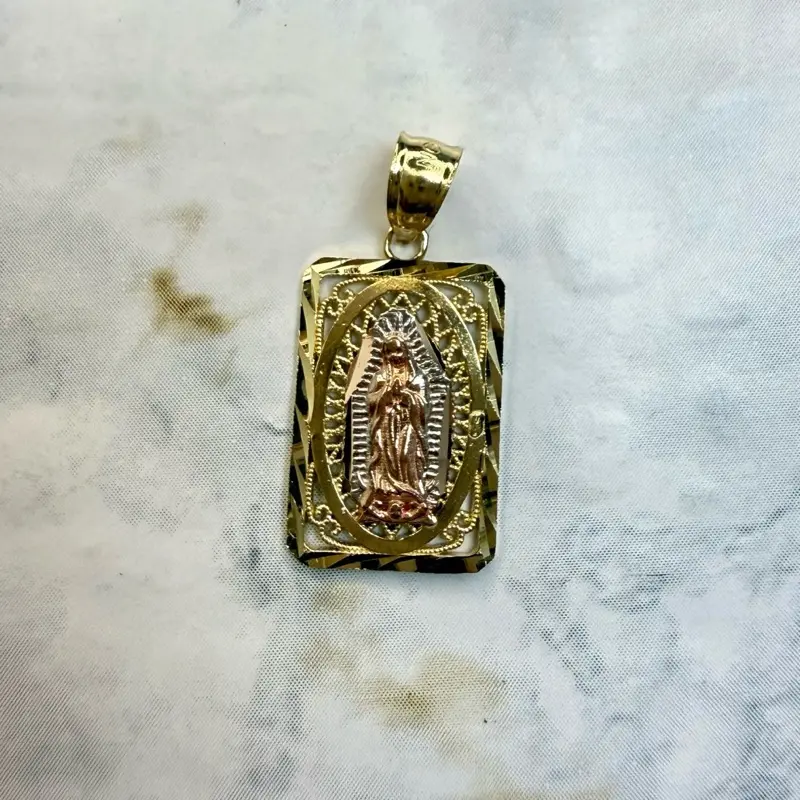 14k Gold Pendent Virgen De Guadalupe *****NO RETURNS*****