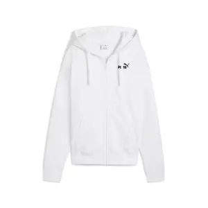 PUMA Womens Essentials No. 1 Logo Comfort Hoodie Athletic Outerwear Casual - White