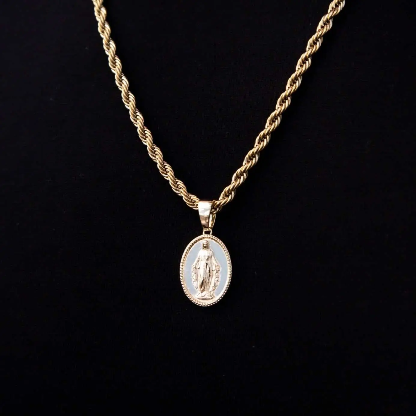 GLD Micro Lady of Guadalupe Pendant  - Perfect Gift- (Chain Not Included)