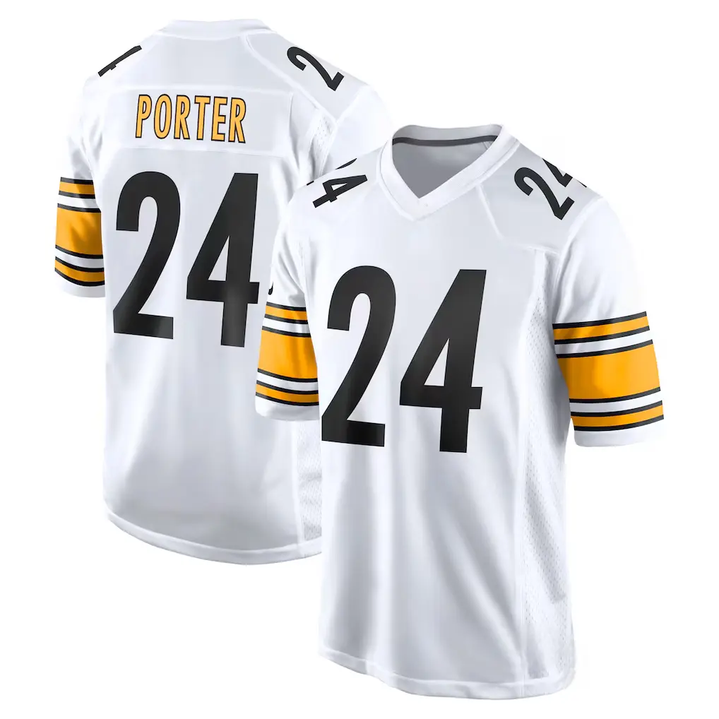 Unisex Football inspired by Porter Jr. 24 Watt Home Game Jersey - Black