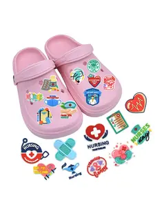 22 Piece Medical Nurse Doctor Theme Shoe Charms, Abs Material DIY Decoration Accessories, Suitable for Sandals, Party & Dance Handmade Decorations