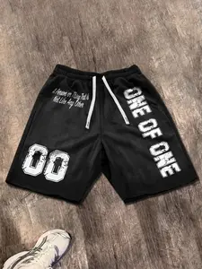 Men's Regular Fit Number & Letter Print Shorts, Graphic Shorts, Casual Comfy Breathable Shorts for Daily Wear, Men's Bottoms for Summer