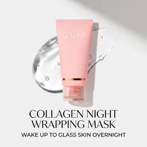 QUIA Collagen Wrapping Mask  Overnight Peel Off Mask for Glass Skin Hydrating Night Facial Mask Suitable for All Skin Types Daily Skin Care
