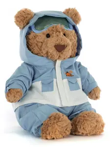 Jellycat Bartholomew Bear Ski Plush Toy, Ultra Soft Teddy Bear in Winter Ski Outfit Stuffed Animal for Collecting, Display and Gifting ️️