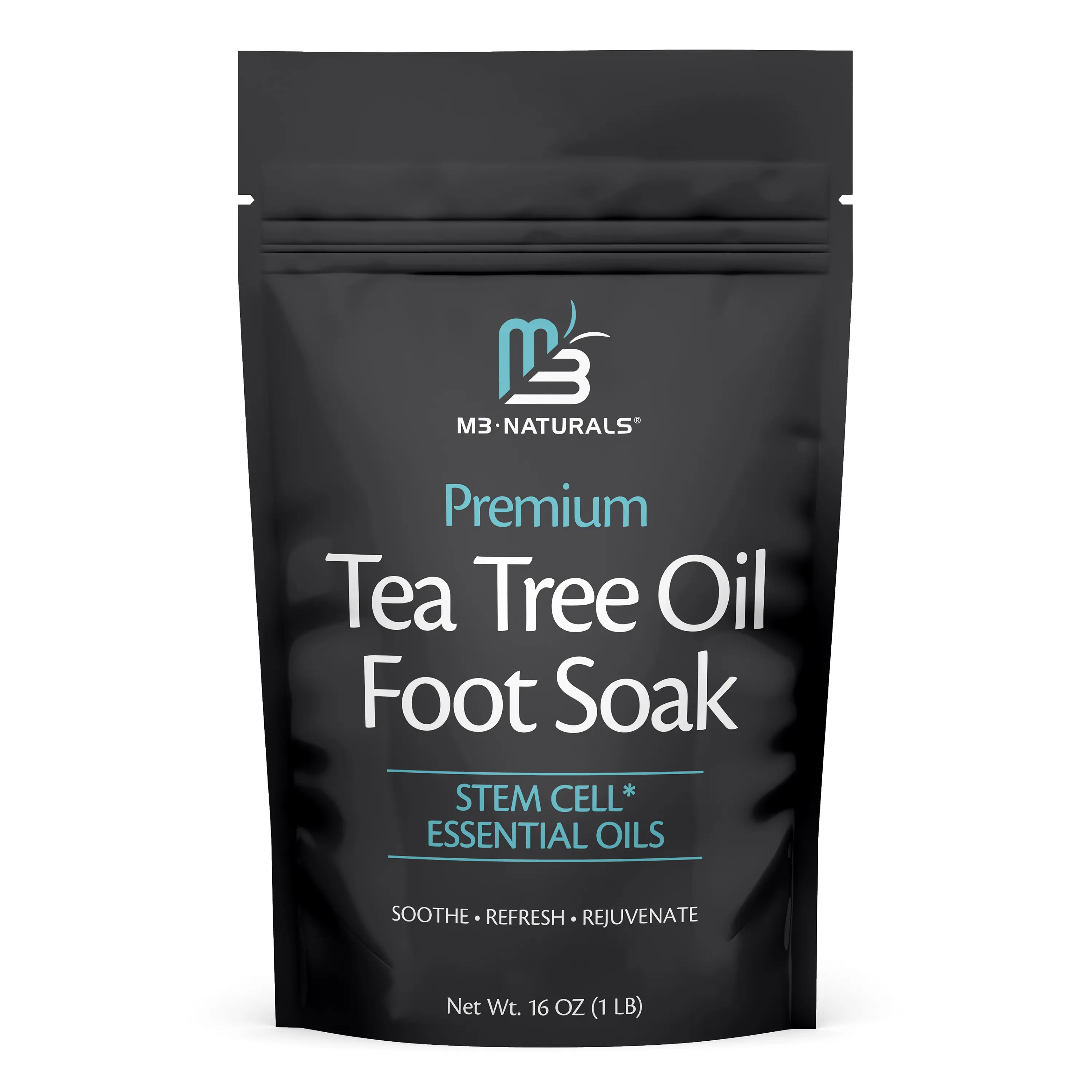 Tea Tree Oil Foot Soak with Epsom Salts 16oz - Gentle Organic Foot Spa for Dry Cracked Feet, Stinky Feet, Athlete’s Foot & Healthy Toenails