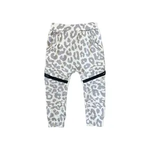 Biker Joggers- Gray Leopard