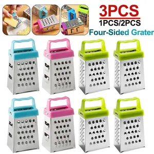 Stainless Steel Mini Four-Sided Grater Planer Non-slip Handle Multifunctional Peel Cutter Fruit Ginger Garlic Grater Kitchen