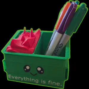 Funny Dumpster Fire Pen Holder – 3D Printed Desk Organizer