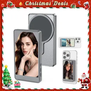 [Valentine's Day] Nerunsa Magnetic Phone Vlog Selfie Monitor Screen 1080P Wireless Recording for iPhone & Android Compatible with TikTok Instagram YouTube Content Creation Portable Plastic Material Adjustable Camera