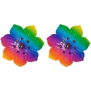 Key West Rainbow Nipple Covers - Reusable Hypoallergenic Silicone Adhesive Breast Petals for Women - Womenswear, Floral