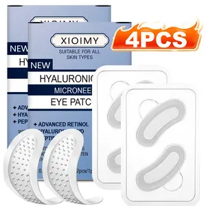 4pcs Hyaluronic Acid Micro Needle Eye Mask, Injected Retinol and Peptides, for Eyes Face Nose, Strong Moisture Tightening Glow, Hydrating