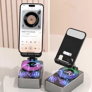 【YOYOWAY】3-in-1 Cellphone Holder Portable Power Bank with Bluetooth 5.0 FM Speaker, HD Surround Sound for iPhone, Android, and Smartphones - Adjustable, Chargeable, Audio Protection, Wireless