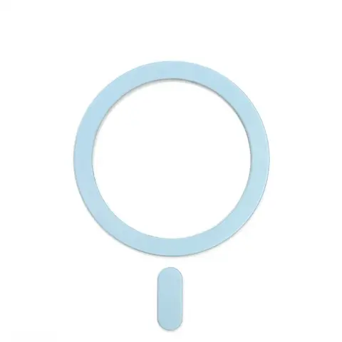 Ultra-Thin Adhesive Magnetic Ring Phone Holder Mount - Anti-Slip Metal Plate, MagSafe Compatible, Wireless Charger Friendly, Invisible Mobile Accessory for Smartphones