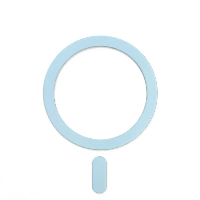 Ultra-Thin Adhesive Magnetic Ring Phone Holder Mount - Anti-Slip Metal Plate, MagSafe Compatible, Wireless Charger Friendly, Invisible Mobile Accessory for Smartphones