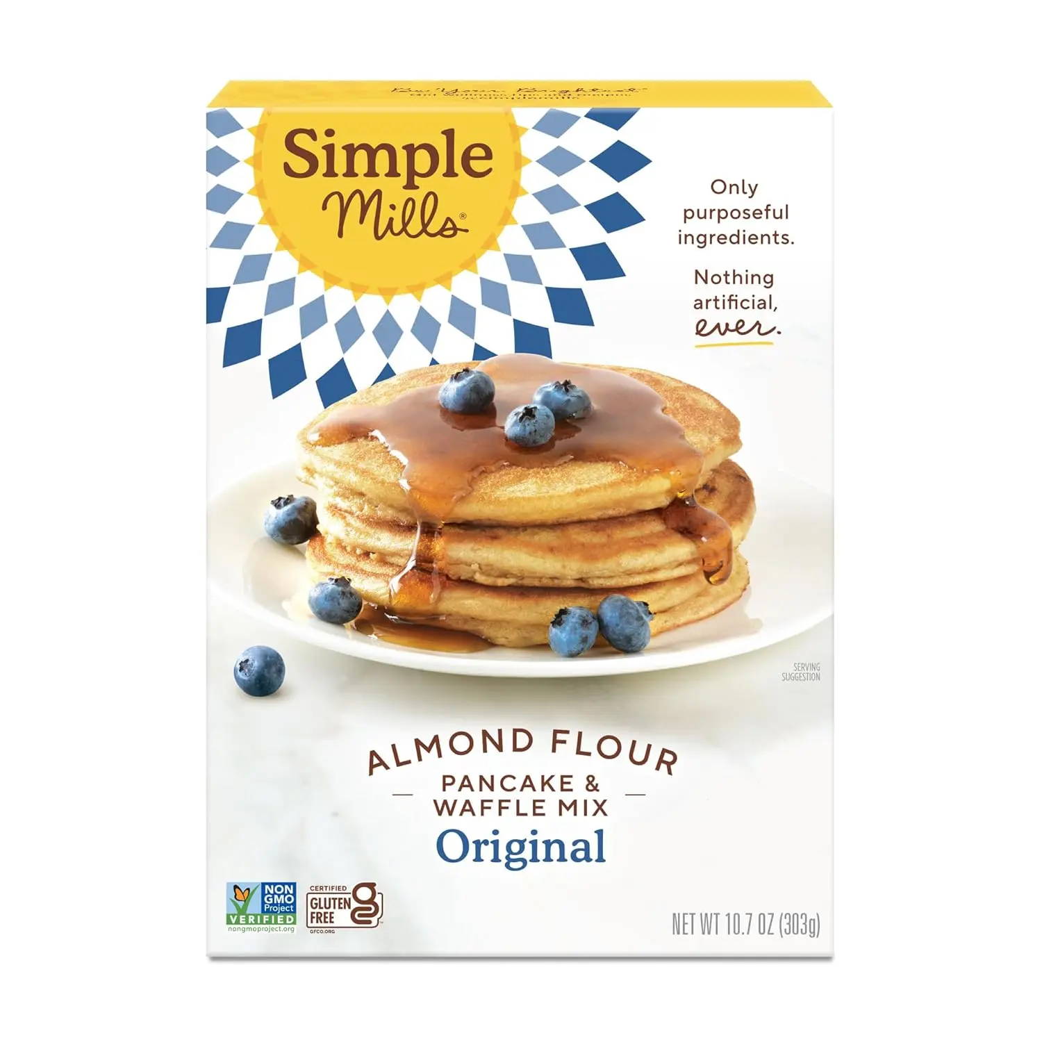 Almond Flour Pancake & Waffle Mix Original | Gluten Free, Plant-Based & Paleo Friendly Breakfast Mix | 10.7oz