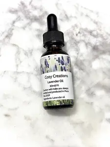 Cozy Creations Lavender Essential Oil 30ml/1 fl oz Pure Aromatherapy for Relaxation & Sleep Natural Stress Reliever