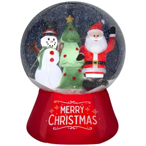 Airblown Inflatable Snow Globe Christmas Decor Inflatable, 6 ft