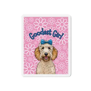 Cute Goldendoodle Die-Cut Magnet - Goodest Girl! | Fridge Decor, Pet Lover Gift, Goldendoodle, Dog Mom Gift, Home Office Decoration