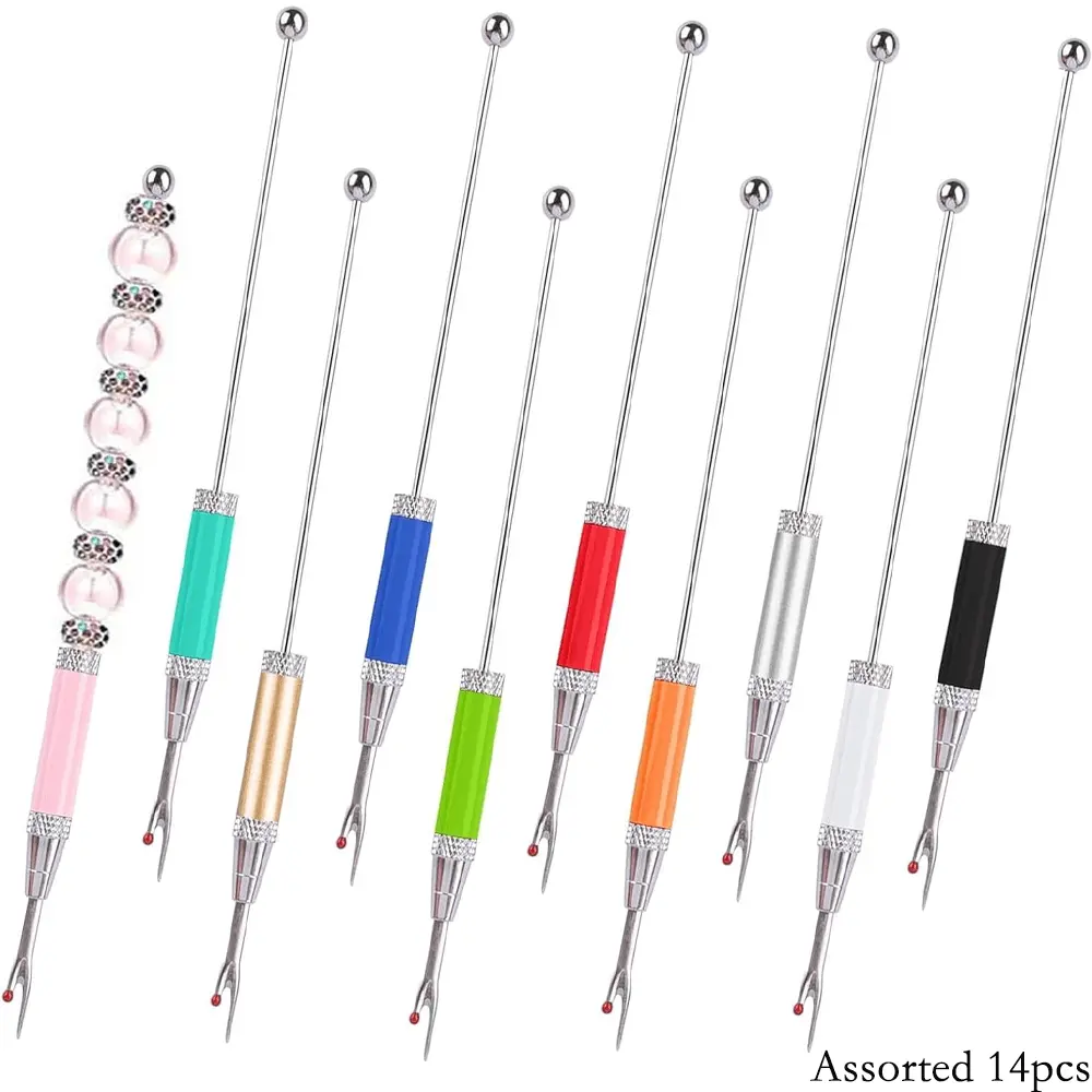 Mix 14pcs Cross Beadable DIY Sewing Accessories Bead Cutting Knife Tool Thread Removal Knife