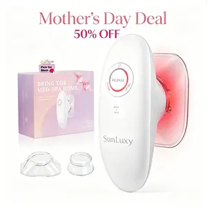 [Mother’s Day Deal]SunLuxy 3-in-1 Red Light Therapy & Cupping Suction Machine for Relaxation, Skin Rejuvenation, and Facial Firming – Perfect Valentine’s Day Gift – 3 Power Levels, Ergonomic Design, Type-C Charging