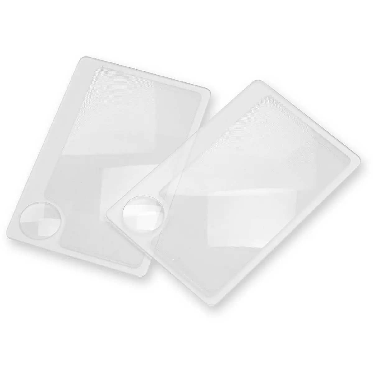 Carson WM-01 Wallet-Fit Magnifier Twin Pack (2 Pieces), 2.5x+6x Magnifier Lens with 6x Power Spot for Camera Accessories