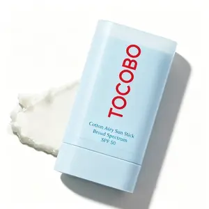 [TOCOBO] Cotton Airy Sunscreen Sun Stick, Broad Spectrum SPF50, Lightweight Non-Sticky Matte Finish Sun Protection for Face and Body