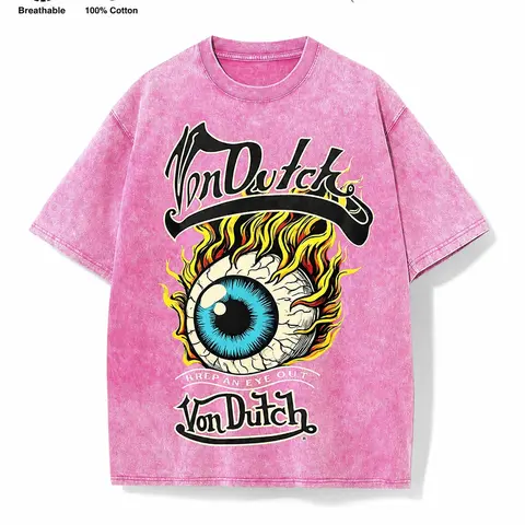 100% Cotton Vintage Sand Acid Wash Kustom Kulture Art streetwear Y2K Summer and Autumn T-shirts Oversized graphic tees for men short sleeve