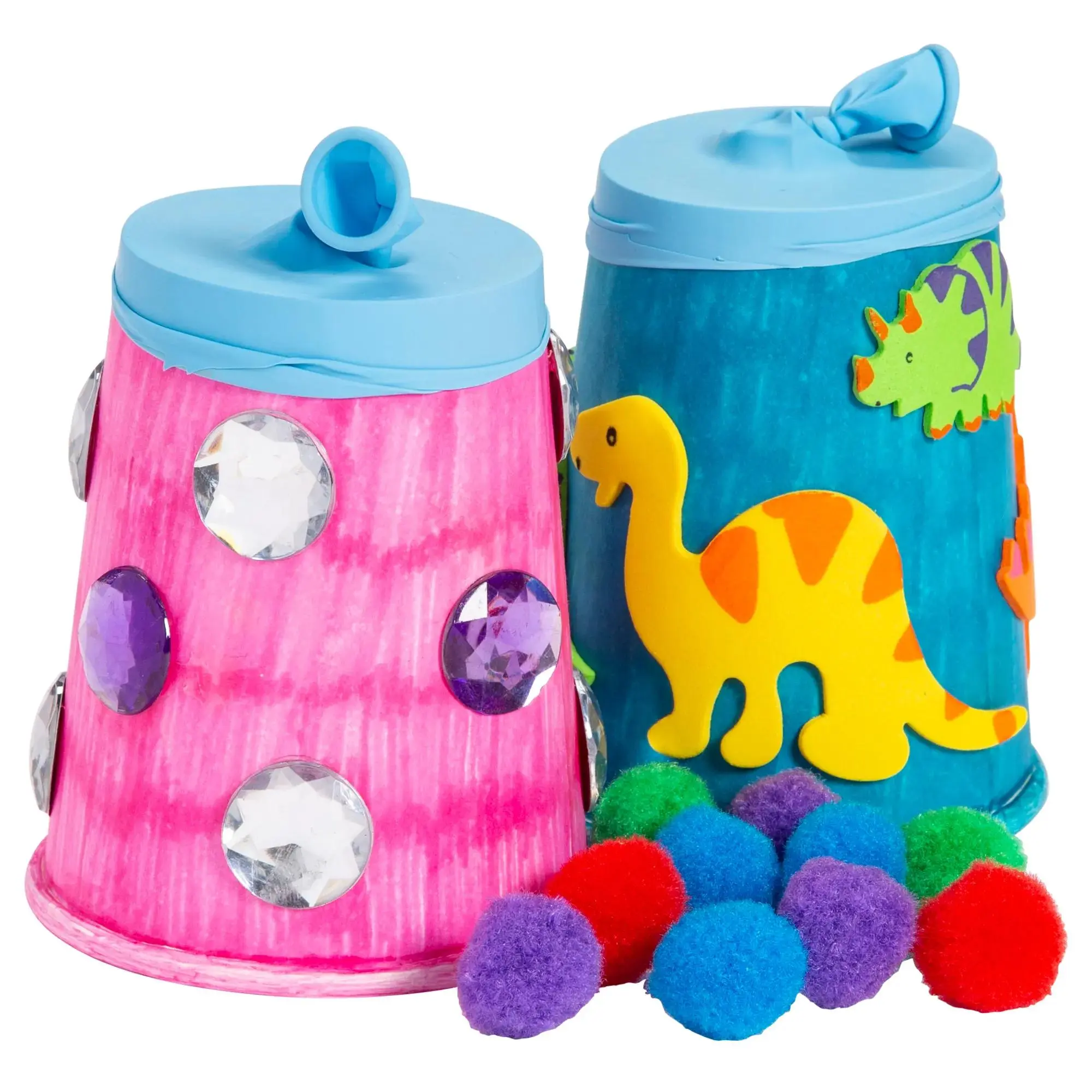Fun Express DIY STEAM Balloon Poppers Activity Learning Challenge Craft Kit - Makes 12.