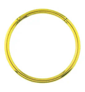 Gold Anodized Titanium Hinged Segment Hoop Ring