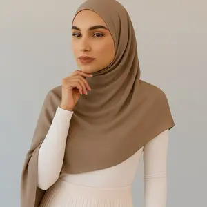 Noura Premium Modal Hijab in Soft Beige - Comfortable and Stylish Islamic Headscarf for Women