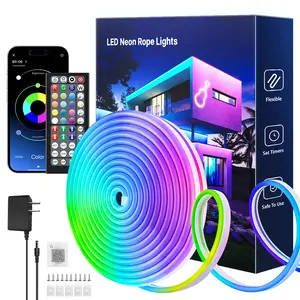 Macchiatto Neon LED Strip 5/10/30M, IP65 Waterproof LED Light Strip with App and Remote Control, DIY Function, Music Sync, Neon LED String Lights for Indoor & Outdoor Decoration [Energy Class G]